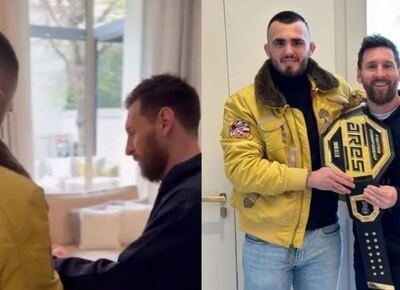 Messi recibió en su casa al campeón argentino de artes marciales mixtas