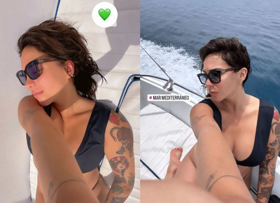La influencer Luciana Milessi sorprendió a sus seguidores con una microbikini "total black"