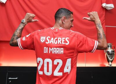 Ángel Di María fue presentado como nuevo refuerzo del Benfica