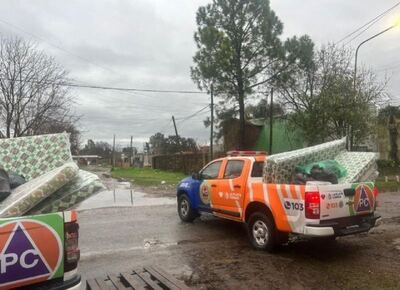 El municipio asiste a las familias afectadas con refugio, viandas, abrigo y colchones