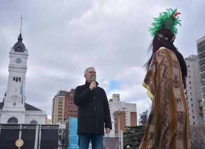 Con una multitudinaria convocatoria, se realizó en La Plata la escenificación del Inti Raymi