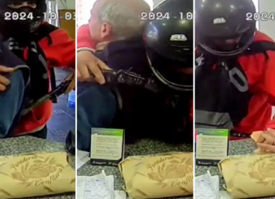 MIRÁ EL VIDEO | Violento robo a mano armada a plena luz del día a una panadería de La Plata
