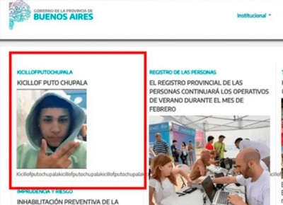 Hackean la web oficial de la Provincia de Buenos Aires con amenaza a Axel Kicillof