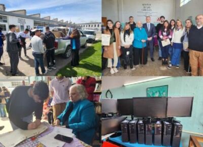 En una cárcel de la ciudad repararon 44 computadoras y las entregaron a entidades educativas