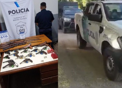 Melchor Romero: se peleó a los tiros por una quema de pasto, le allanaron la casa y encontraron un arsenal