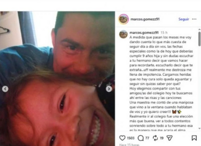 Dolor intacto en La Plata: Kim Gómez hubiera cumplido 9 años este martes y su papá la recordó con un mensaje emotivo