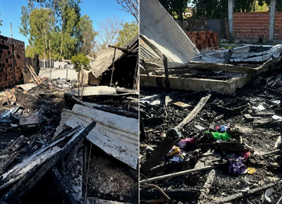 Un incendio destruyó una casa en San Carlos y piden ayuda para una familia que lo perdió todo