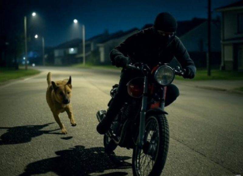 Barrio Hipodromo: robaron en una casa y lograron llevarse una moto, pero un perro los asustó y salieron corriendo golpeandose los talones con la nuca