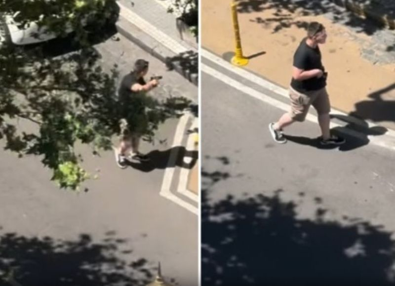 La Plata, la selva que cada día empeora más: Un hombre armado salió a la calle con un arma y apunto a todos en Plaza Moreno
