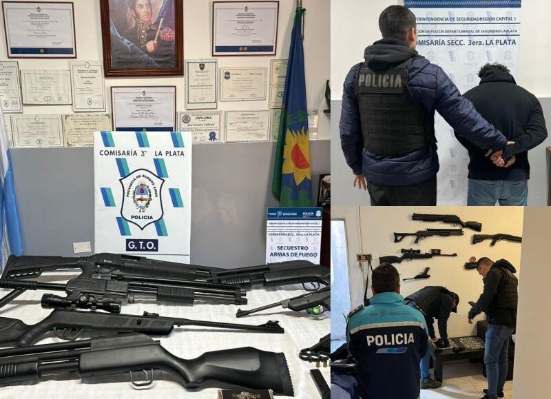 Cayó un hombre por amenazar a una vecina en Los Hornos: descubrieron un arsenal