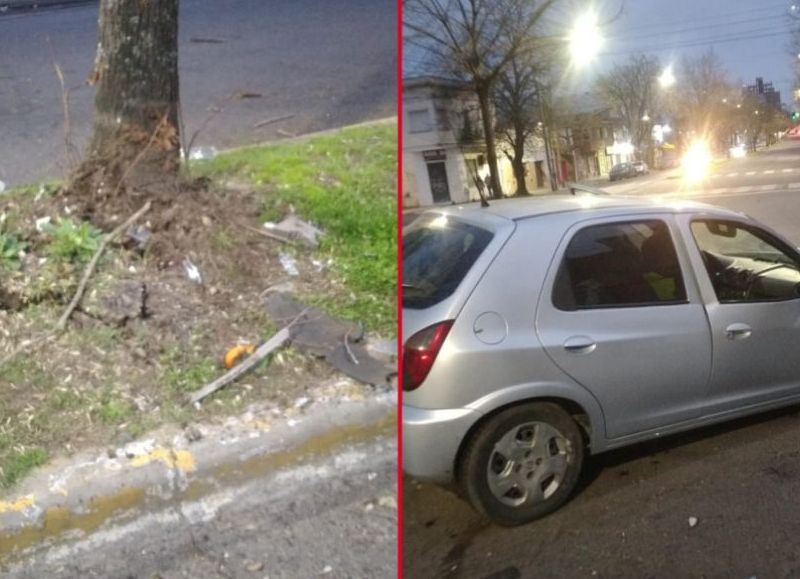 Perdió el control, chocó contra un árbol y terminó en el hospital en La Plata